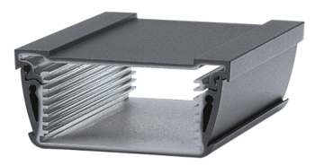 Aluminiumprofilgehäuse als U-Profil mit Frontplatteneinschub